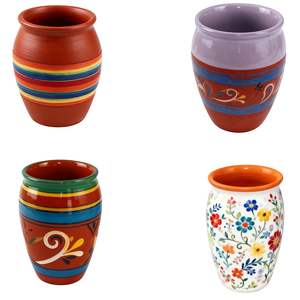 Taza Cantarito de Barro Hecha a Mano de 12oz/16oz para Bebidas Frías y Calientes, Tazas de Barro Mexicanas para Margarita, Vino, Jugo - Product Image 5
