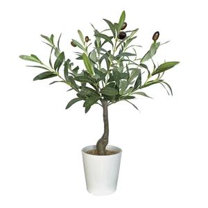 <span class=keywords><strong>Petit</strong></span> <span class=keywords><strong>pot</strong></span> d'<span class=keywords><strong>olivier</strong></span> artificiel réaliste et fruits réalistes pour la maison, le bureau, le salon et la décoration de table. - Product Image 1