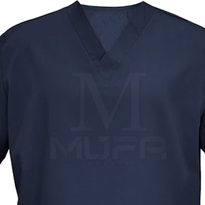 Custom Design <b>Men's</b> Medical <b>Scrub</b> Uniform Solid Color and Breathable Knitted Fabric for Streetwear - Product Image 4
