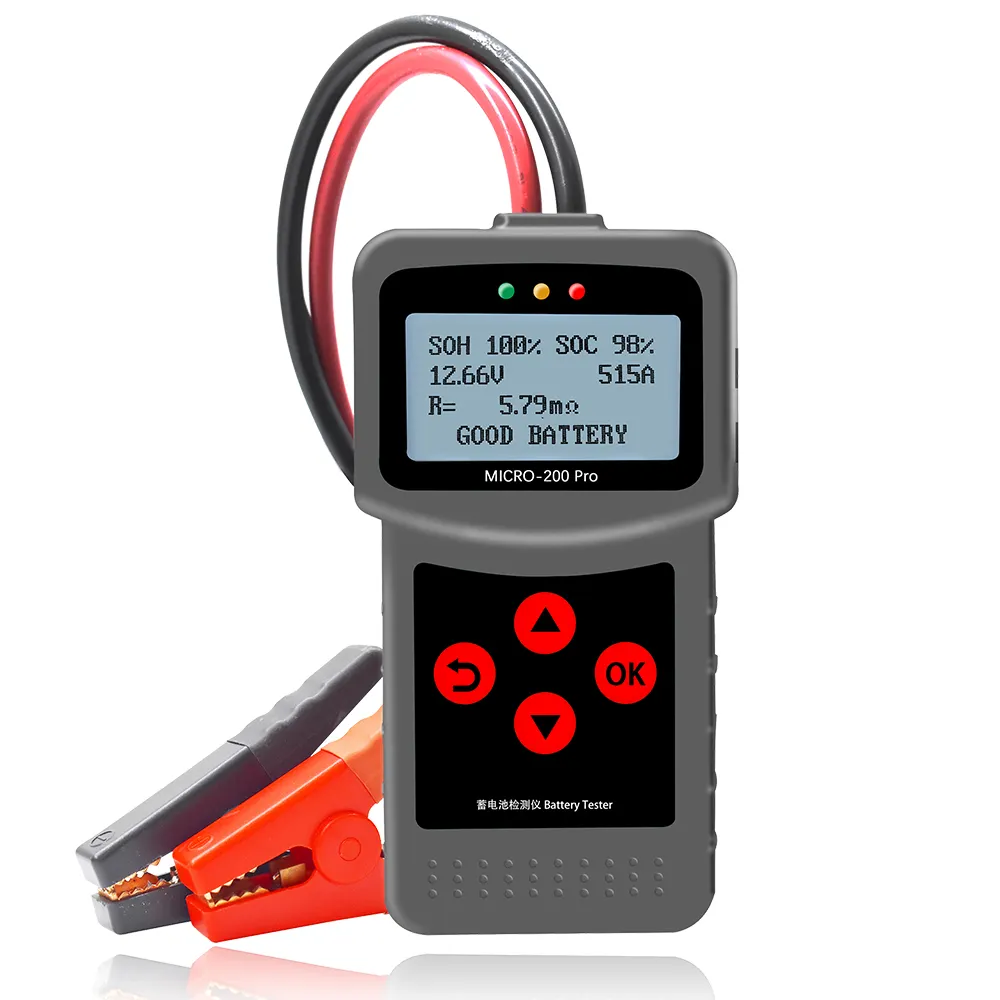 LANCOL-MICRO-200pro de diagnóstico automático obd, Analizador de batería de coche con luz indicadora LCD, 12V, 3-220Ah