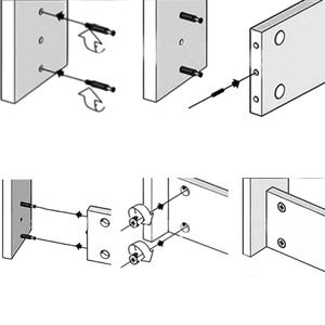 Kit de <span class=keywords><strong>fixation</strong></span> 3-en-1 Lingdao en acier inoxydable avec vis à came et goujons pour meubles, écrous de verrouillage, taille personnalisée, cuisine et salle à manger - Product Image 3