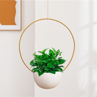 FANGSHENG Pot de fleurs suspendu moderne noir écologique réglable minimaliste en céramique pour plafond XXL pour extérieur