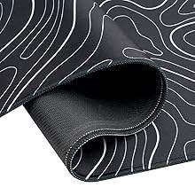 Alfombrilla de Ratón para Juegos XXL Personalizada con Logotipo, Alfombrilla Grande para Teclado y Ratón, Alfombrillas Topográficas Negras con Base de Goma Antideslizante - Product Image 4