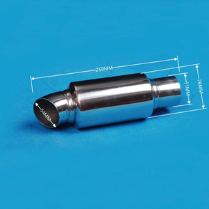 Resonador <span class=keywords><strong>de</strong></span> Escape <span class=keywords><strong>de</strong></span> 2 Pulgadas, Recto, <span class=keywords><strong>de</strong></span> Acero Inoxidable, Punta Azul Quemada, Silenciador Universal para Sistema <span class=keywords><strong>de</strong></span> Válvula <span class=keywords><strong>de</strong></span> Vacío - Product Image 4