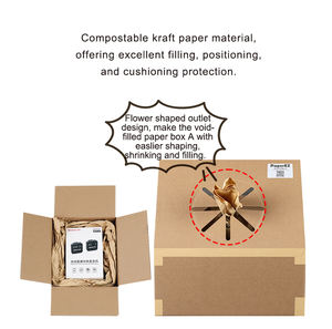 Caja de embalaje de papel con diseño de salida en forma de flor para amortiguación y relleno de huecos Caja de relleno de vacío de papel - Product Image 2