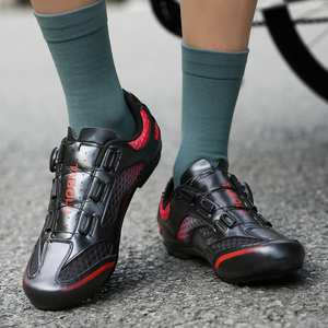 Chaussures de cyclisme unisexes à semelle en caoutchouc, pédale <span class=keywords><strong>plate</strong></span>, maille respirante, antidérapantes, <span class=keywords><strong>pour</strong></span> <span class=keywords><strong>VTT</strong></span> et vélo de route, à libération rapide sans cadenas - Product Image 6