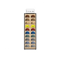 Présentoir Fanghua pour casquette de cowboy, étagère murale à lamelles pour magasin de détail, présentoir pour casquette de baseball