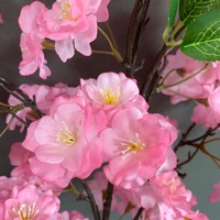 LO-1626 Branche de cerisier artificielle multicolore à 4 branches, 97 cm, fleur en soie pour décoration de mariage, plafond, maison, vase, table
