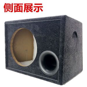 Caisse de subwoofer de voiture Kuerl Cooler 10 pouces 45x33x32,5cm en bois haute densité, boîte passive avec poignée - Product Image 4