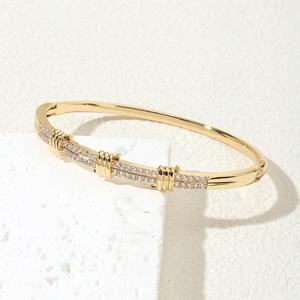 Brazaletes de Aleación de la Marca Chancy, Recomendación Clásica Más Vendida, Estilo Diario, Lujo Ligero, Personalidad Única, Chapados en Oro de 14K/18K - Product Image 2