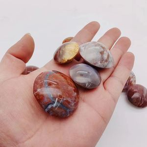 Palmeras de jaspe natural oceánico piedra curativa de Palma de cristal curativa a granel al por mayor para meditación - Product Image 4