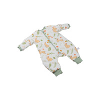 Gigoteuse en coton tricoté à jambes séparées pour bébés filles, fermeture éclair discrète, manches longues, motif dessin animé, température constante, anti-coup de pied