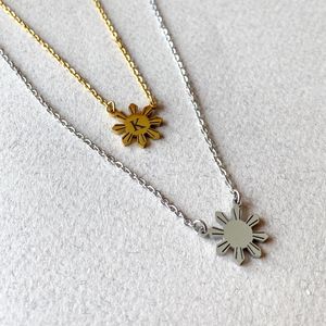 अनुकूलित थोक फिलीपिन सूर्य उत्कीर्ण प्रारंभिक हार व्यक्तिगत आधुनिक फिलिपिनो गहने बेटी स्नातक उपहार - Product Image 5