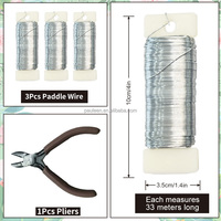 22 Gauge Silber Blumen draht DIY Weihnachts baum und Kränze 35m/30m für Abschluss Halloween Muttertag Oster dekorationen