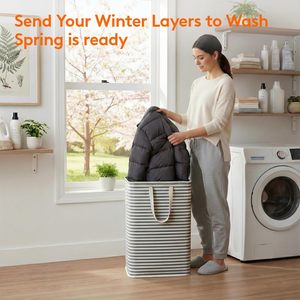 Wholesale Rect Stripe Clothes Collapsible Toy Storage <b>Boxes</b> Foldable Dirty Laundry Basket Laundry Bag <b>for</b> Clothes Laundry <b>Hamper</b> - Product Image 5