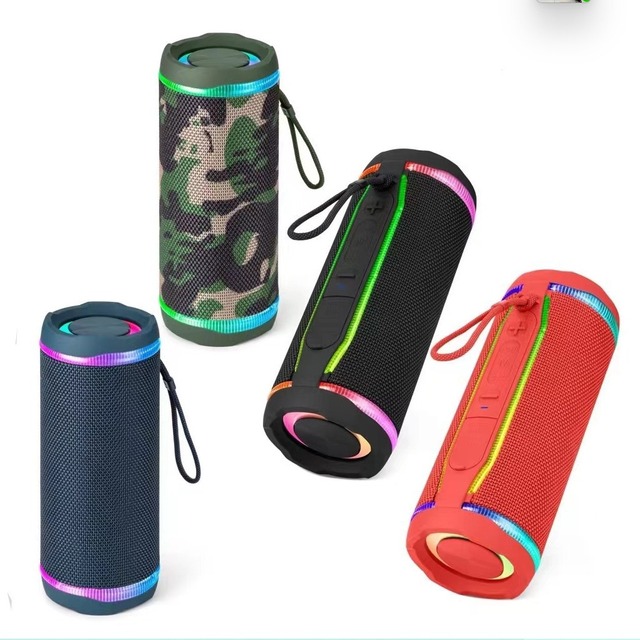 New for 5.3 M8 Plastic Mini Speaker Outdoor Waterproof Audio Cycling Subwoofer Home Ambient Light with Card Slot