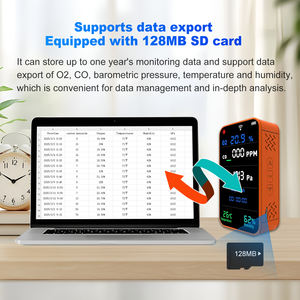 Monitor de calidad del aire 5 en 1 WiFi de 2,4 GHz Smart Tuya <span class=keywords><strong>APP</strong></span> conectado CO2/CO/<span class=keywords><strong>O2</strong></span>/medidor de temperatura y humedad con alarma - Product Image 3