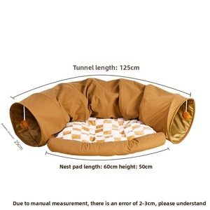 Cama Túnel Dobrável para Gatos com Abrigo Aconchegante, Tubo de Brincar, Ninho para Animais de Estimação para Todas as Estações, Brinquedo para Gatinhos e Cães Pequenos - Product Image 3