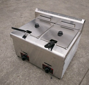 Bếp Chiên Phẳng 2 Giỏ Kiểm Soát Nhiệt Độ Công Nghiệp Phục Vụ Ăn Uống - Product Image 2