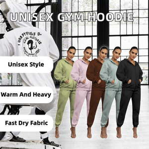 Sudadera Deportiva Unisex para Gimnasio, de Poliéster Grueso, Tallas Grandes, Transpirable, de Secado Rápido, con Logotipo Personalizado - Product Image 2