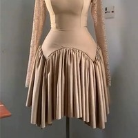 Nouvelle Robe Élégante Femme Printemps-Été 2027 Style Européen-Américain, Col Carré, Dentelle à Franges, Taille Haute