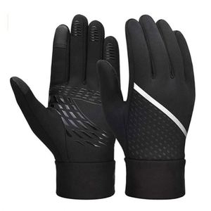 Gants de cyclisme chauds Gants de course à écran tactile imperméables antidérapants en silicone - Product Image 6