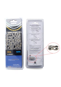 <span class=keywords><strong>Cadena</strong></span> de bicicleta de <span class=keywords><strong>8</strong></span> <span class=keywords><strong>velocidades</strong></span> para <span class=keywords><strong>shimano</strong></span>, <span class=keywords><strong>cadena</strong></span> de bicicleta de alta calidad con hebilla mágica, 116 - Product Image 3