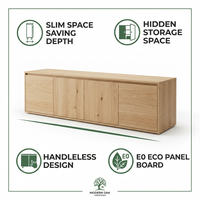 Console d'entrée moderne en bois de chêne clair, meuble de rangement étroit sur mesure OEM pour hall d'entrée d'appartement