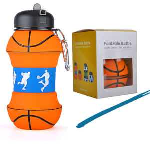 <span class=keywords><strong>Gourde</strong></span> pliable en silicone pour enfants, football, sport, avec logo personnalisé, anti-fuite, 550 ml, pour la rentrée scolaire - Product Image 3