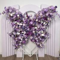 Spiegel-Schneeflocken-Samt Lila Schmetterling 1m x 1m Handgefertigte Künstliche Rosenblumenwand Hintergrund-Dekoration Romantische Traumhafte Hochzeitskunst
