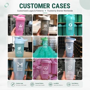 Custom Logo 500ML BPA Free <b>Protein</b> Shaker <b>Bottle</b> with Mixing Ball Portable Leakproof Sports Water Gym Fitness Shake Mixer Cup - Product Image 5