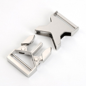 Boucles de ceinture réglables en métal à double pointe, couleur argent, pour sacs, vêtements, sacs à dos, accessoires de quincaillerie DZK375-25 - Product Image 3