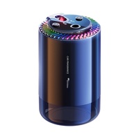 Diffuseur d'aromathérapie pour voiture en métal à commande vocale, design porte-gobelet ciel étoilé haut de gamme, élimination des odeurs, longue durée