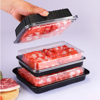 Automatische PP PET PS wegwerp voedselbakjes transparant deksel lunchbox plastic thermoformmachine