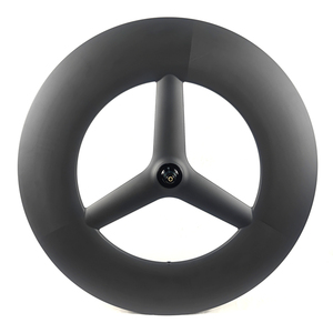 Roues de vélo de route/piste BIKEDOC SP120 700C entièrement en carbone, tubeless, largeur 28 mm, profondeur 120 mm, roues en carbone à <span class=keywords><strong>3</strong></span> rayons - Product Image 1
