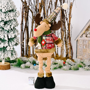 Décorations de Noël 2024 en promotion : Poupées en peluche Père Noël, Bonhomme de neige et Renne pour la décoration de la maison et du Nouvel An - Product Image 5