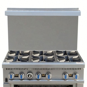 Commercial Restaurant Kitchen Equipment 6 Burners Gas Cooking Range with Convection Oven - Product Image 4