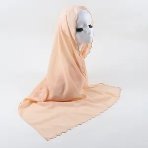 Tùy chỉnh thuận tiện headscarf bán buôn Ren Voan hồi giáo Mạng che mặt và Hijabs