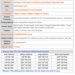 Túi giấy tùy chỉnh, quà tặng, cầm tay, bao bì, mua sắm, hộp, bộ, - Product Image 2