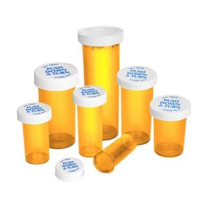 Manufacturer Plastic Bottle Custom Pill Vials With Push Down Turn Cap