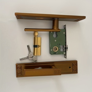 1 Ensemble de Serrure de Porte Intérieure en Alliage de Zinc, Poignée Robuste avec Corps de Serrure, Cylindre et 3 Clés pour Chambre à Coucher, Bureau, Réversible - Product Image 5