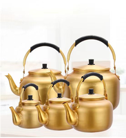 Bouilloire sifflante en aluminium jaune de style coréen 8L pour restaurant, personnalisable, écologique