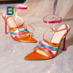 Sandali <span class=keywords><strong>con</strong></span> Tacco a Spillo Sexy da Donna <span class=keywords><strong>con</strong></span> Cinturino alla Caviglia e Fibbia, Arancione 2025, <span class=keywords><strong>Tacchi</strong></span> <span class=keywords><strong>con</strong></span> <span class=keywords><strong>Lacci</strong></span> per Donne - Product Image 5