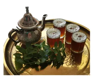 Teh hijau berkualitas dari Tiongkok Vert Chunmee 100g kotak longgar gaya teh manfaat kesehatan dikemas dalam tas besar untuk Aljazair