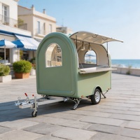 Food Truck Entièrement Équipé, Stand Alimentaire Mobile, Remorque de Restauration Mobile avec Cuisine Complète pour Franchises et Événements.