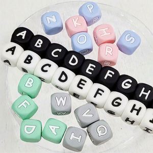 Handmade 12Mm <b>Silicone</b> Baby Molar Cross-Border English <b>Beads</b> Fork Wholesale From Factory for Teething Craft Supplies - Product Image 2