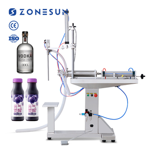Machine de remplissage semi-automatique ZONESUN ZS-YTFS1D à pompe à piston pour liquides, boissons, détergents et lotions en bouteille - Product Image 1