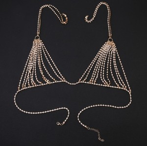 Chaînes de <span class=keywords><strong>corps</strong></span> en cristal plaqué or 18 carats style bohème, harnais sexy pour <span class=keywords><strong>femme</strong></span>, bijoux pour fêtes, cadeaux, anniversaires, en alliage - Product Image 4