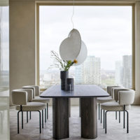 Chaise de salle à manger minimaliste Ins à dossier ouvert et demi-bras en boucle, avec pieds en métal courbé, pour salon, salle à manger et décoration intérieure