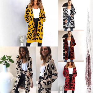 Automne Hiver pour la nouvelle mode féminine européenne et américaine, pull en mohair floral à bretelles, <span class=keywords><strong>cardigan</strong></span> ample <span class=keywords><strong>mi</strong></span>-<span class=keywords><strong>long</strong></span> à lacets - Product Image 4